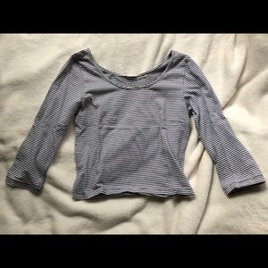 Striped crop shirt